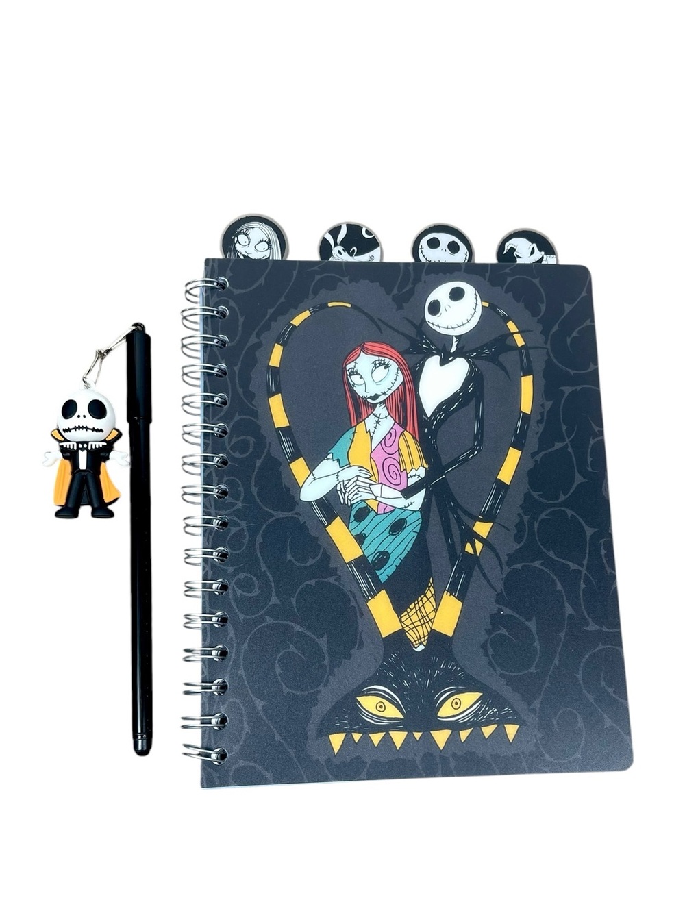 Disney The Nightmare Before Christmas Spiral Notebook - Black with Yellow Accent